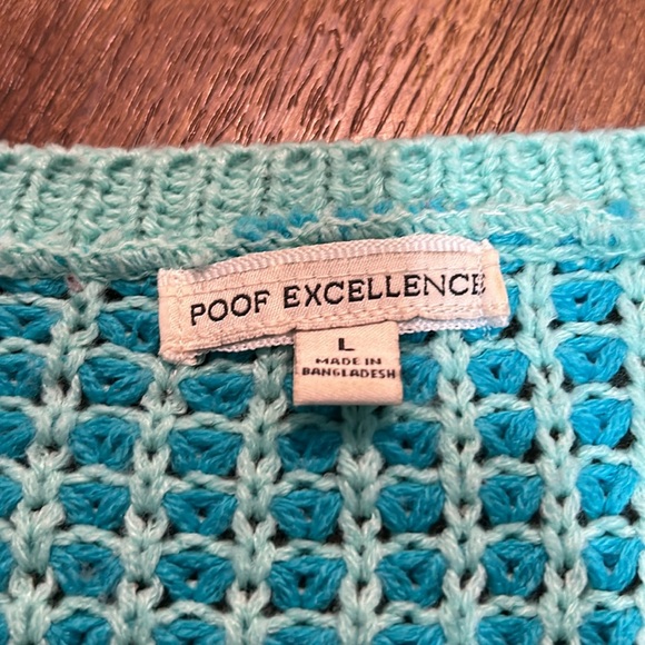 Blue/Aqua V-neck Sweater size L - Picture 3 of 3